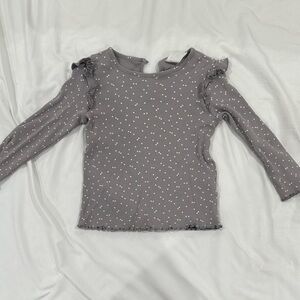 H&M Lilac Ribbed Tank Top with Tiny White Triangles